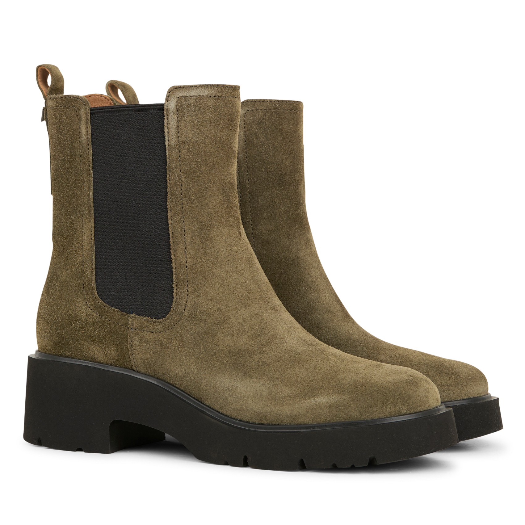 MILAH - Bottines en cuir mélangé | Vert