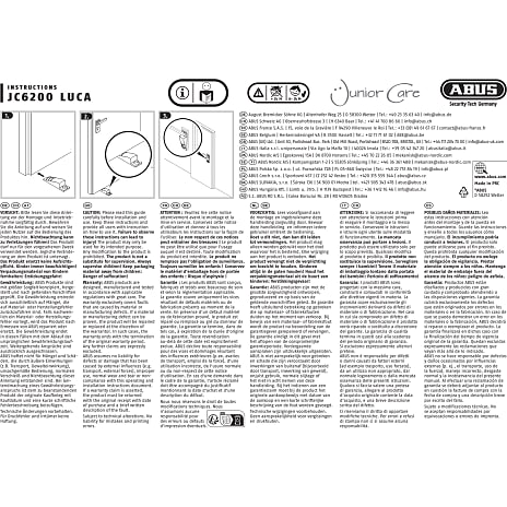 Abus LUCA dørstopper, transparent