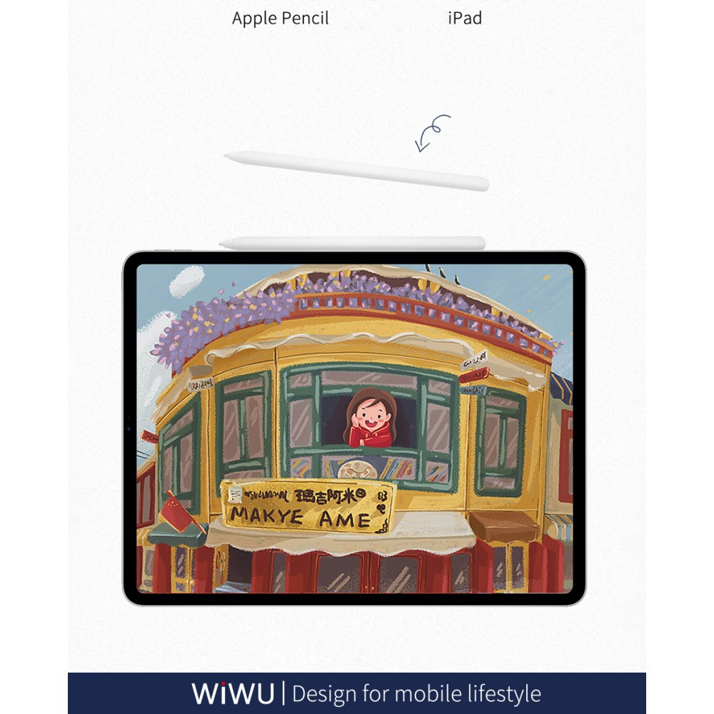 Magnetischer Touch Pen Stylus Pencil Universal (iOS / Android) - Weiss