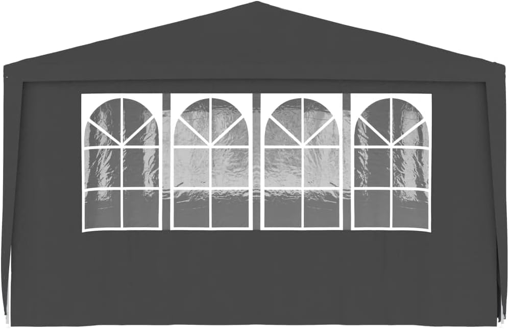 INLIFE Profi-Partyzelt mit Seitenwänden 4×6 m Anthrazit 90 g/m²