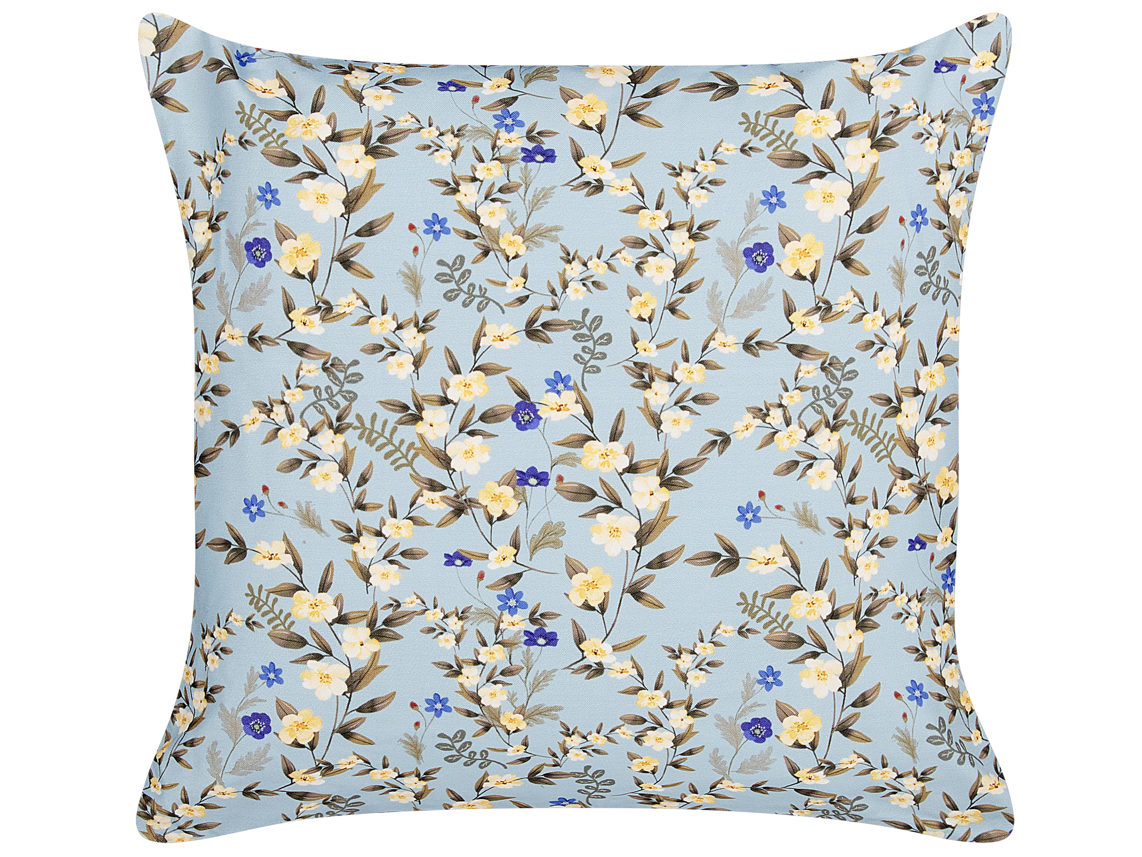 Set van 2 tuinkussens VALLORIA bloempatroon 45 x 45 cm Blauw