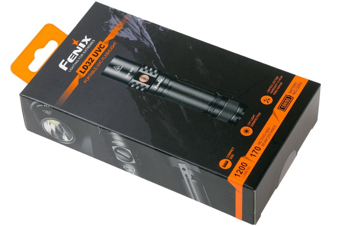 Fenix LD32 UVC zaklamp met desinfecterende UVC lamp