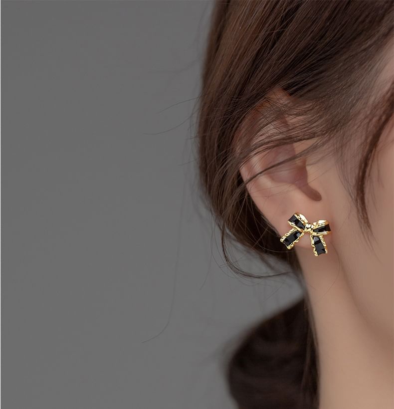 A'ROCH - 925 Sterling Zilveren Strik Oorbel