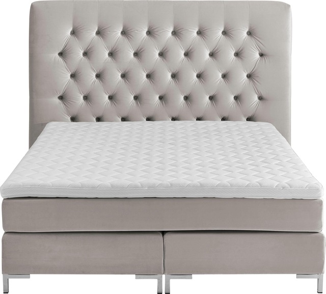 ATLANTIC home collection Boxspringbett »Ronja« mit Topper und extra hohem Kopfteil