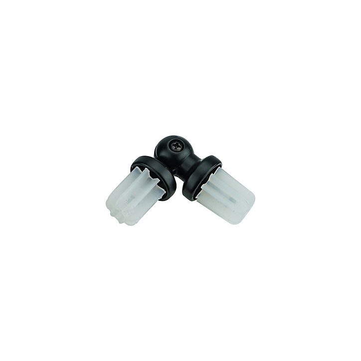 Raccord coudé pour barre à rideau Araxos GoodHome ⌀19 mm noir