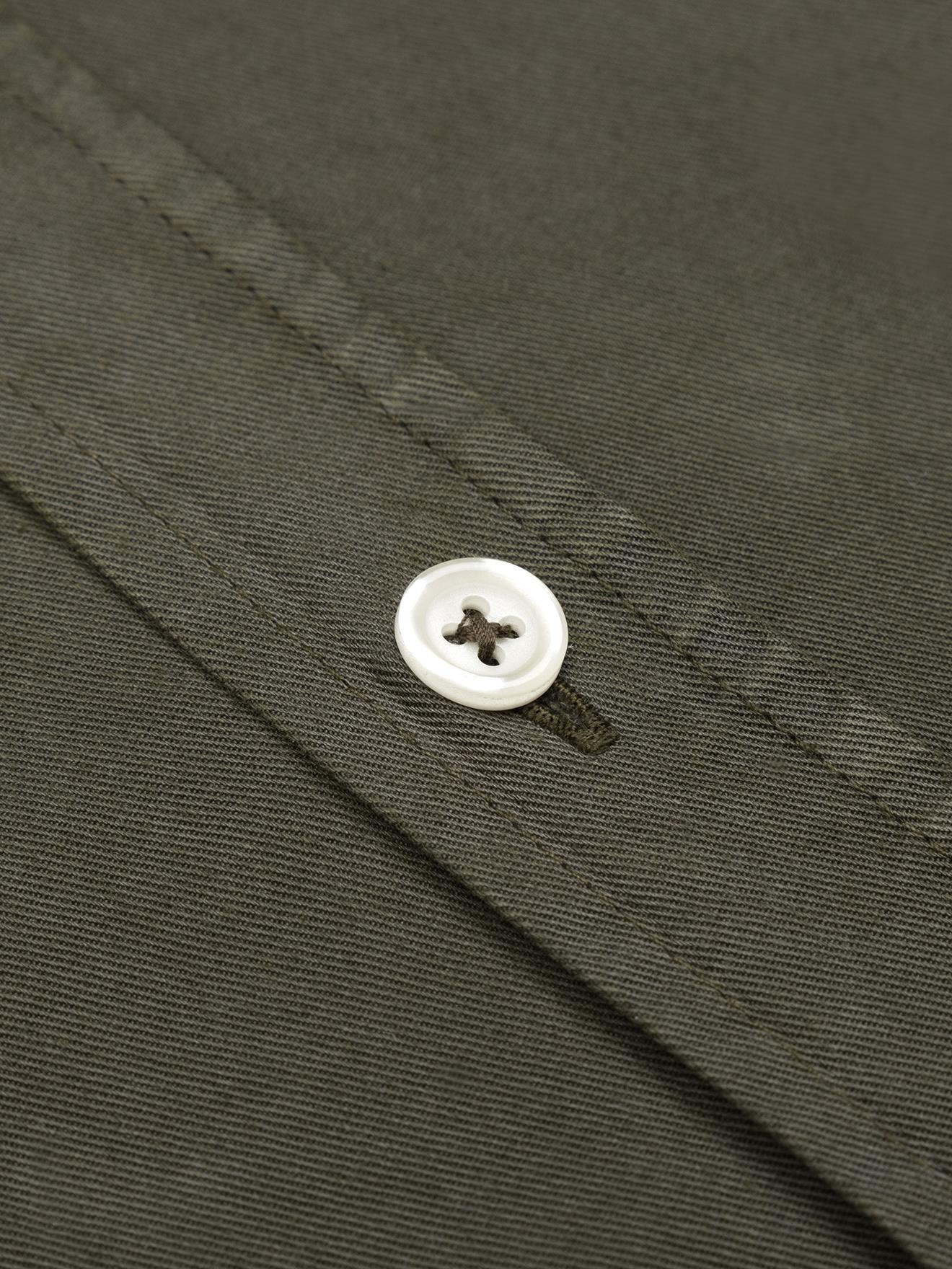 Chemise Scali en gabardine kaki - Série limitée