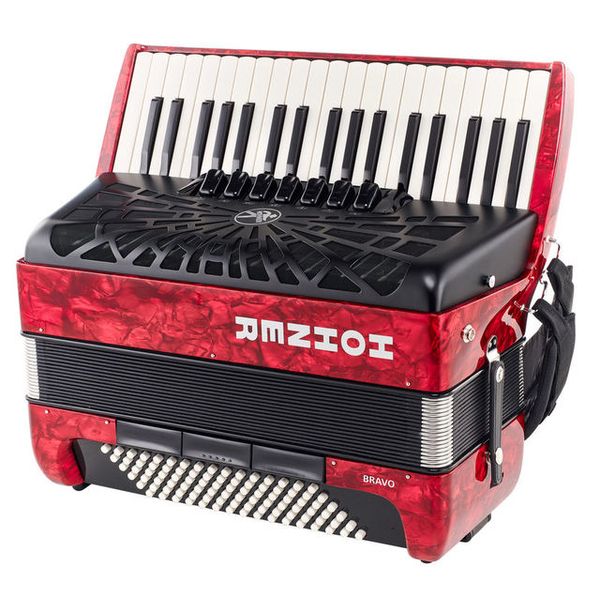 Hohner Bravo III 96 silent key red