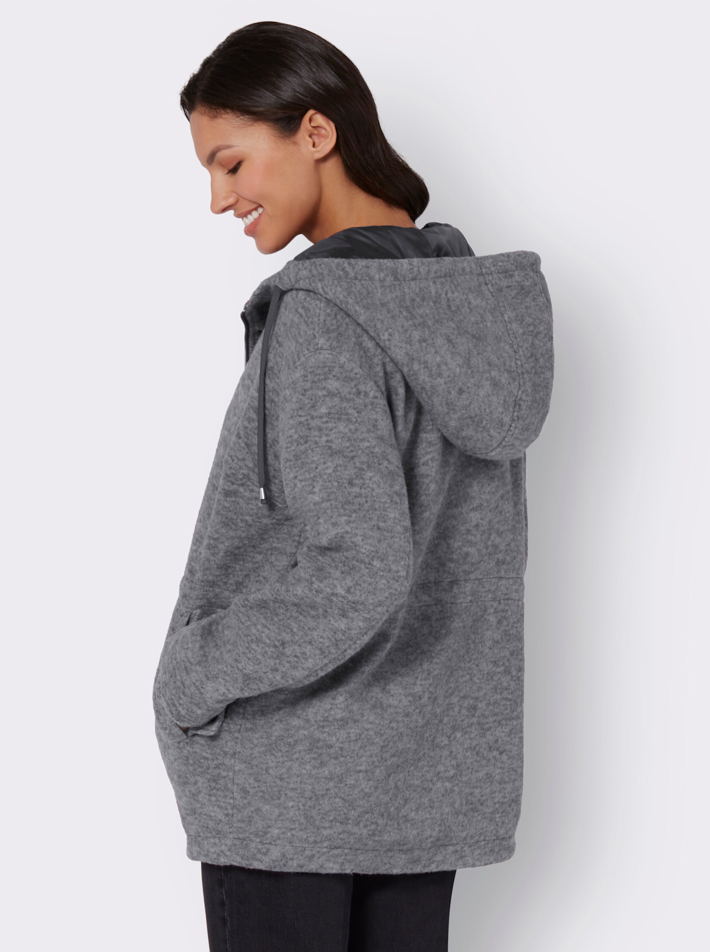 Jacke in Strickfleece-Qualität