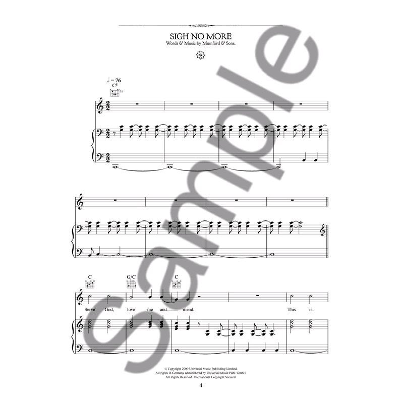 Wise Publications - Mumford & Sons: Sigh No More (PVG)