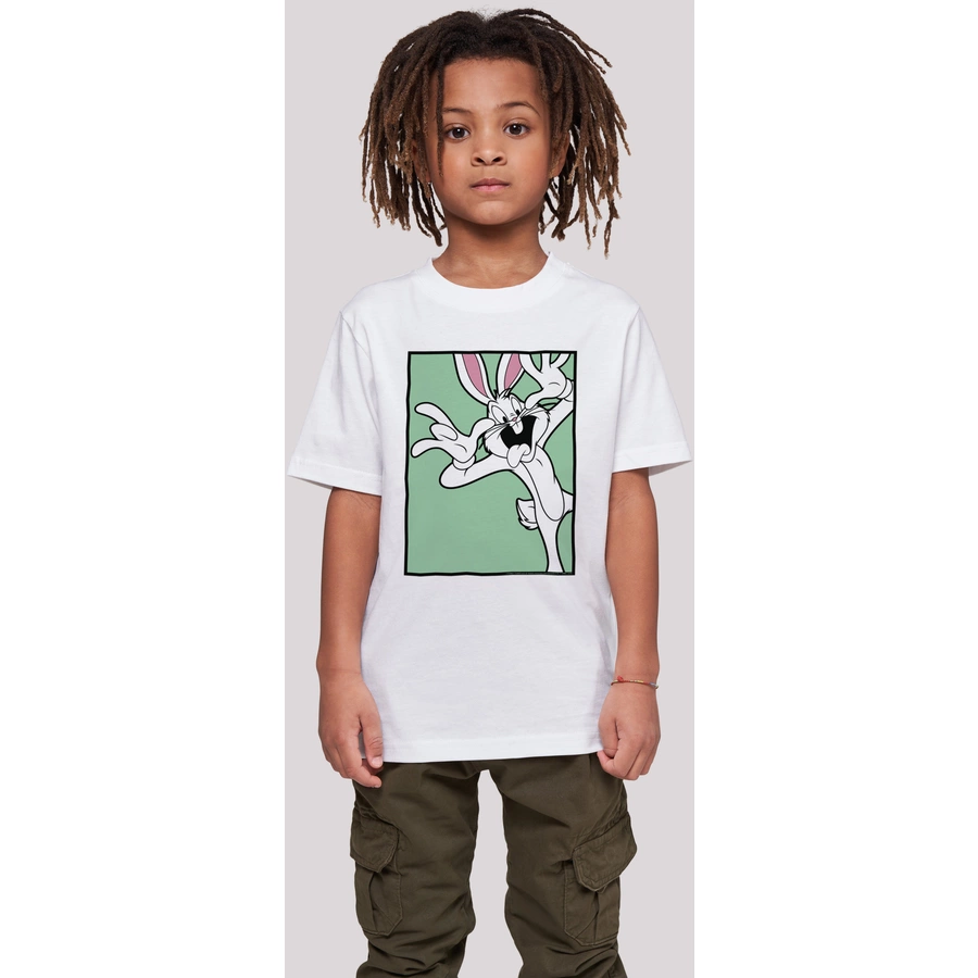 F4NT4STIC T-Shirt Looney Tunes Bugs Bunny Funny Face weiß