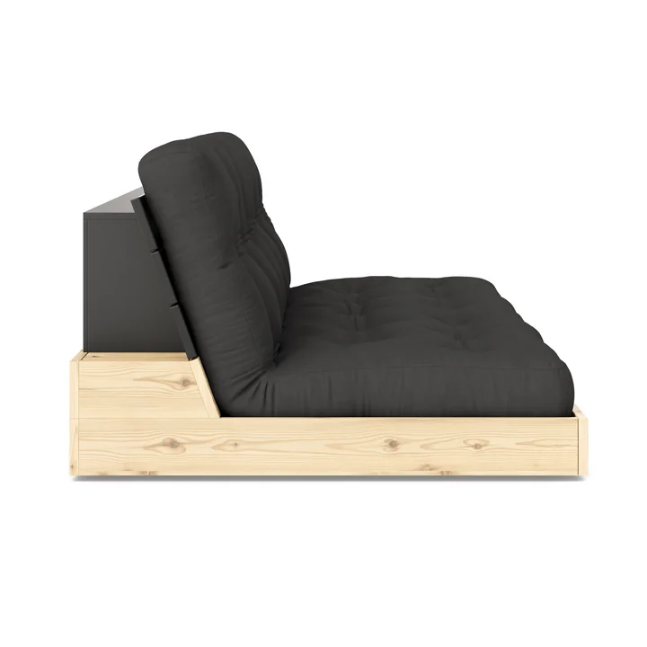Karup Design - Base Schlafsofa, Kiefer klar lackiert / charcoal