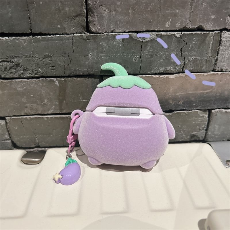 Capritz - Aubergine AirPods / Pro oortelefoonhoesje met bedel