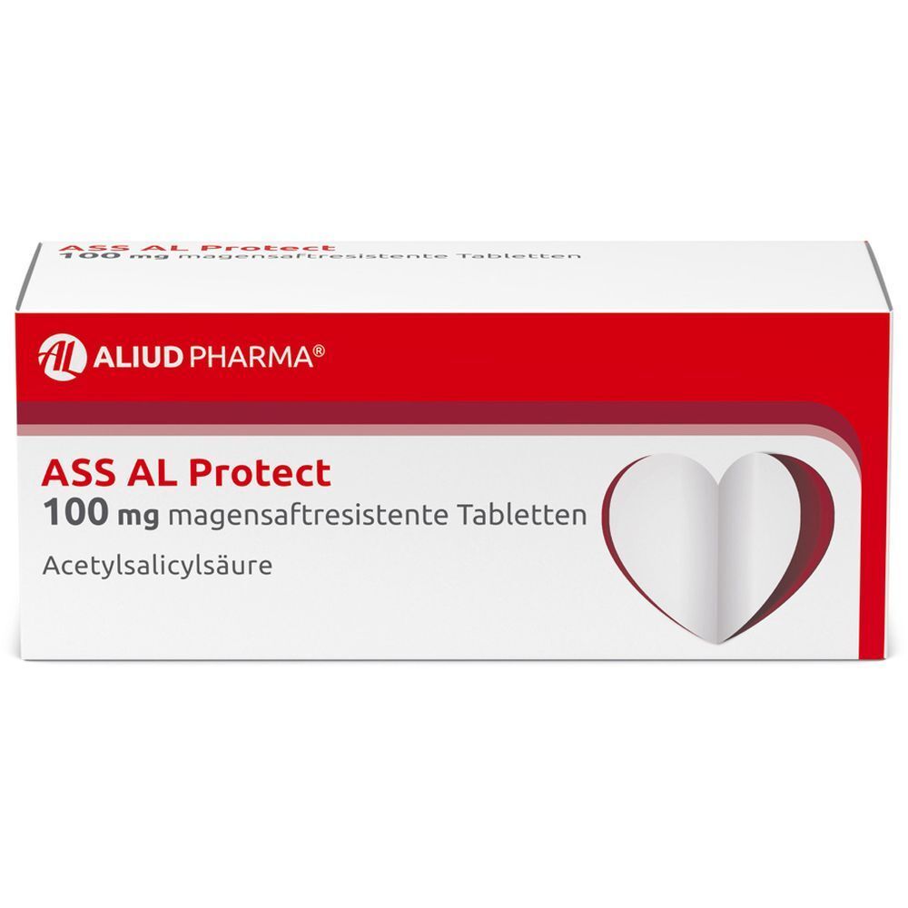 ASS AL Protect 100 mg magensaftresistente Tabletten bei erhöhtem Herzinfarkt- und Schlaganfallrisiko