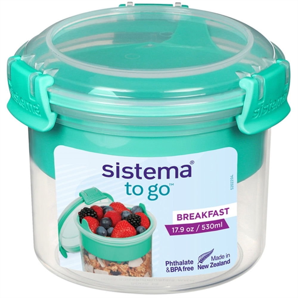 Køb Sistema To Go Morgenmadsbøtte 530 ml Minty Teal