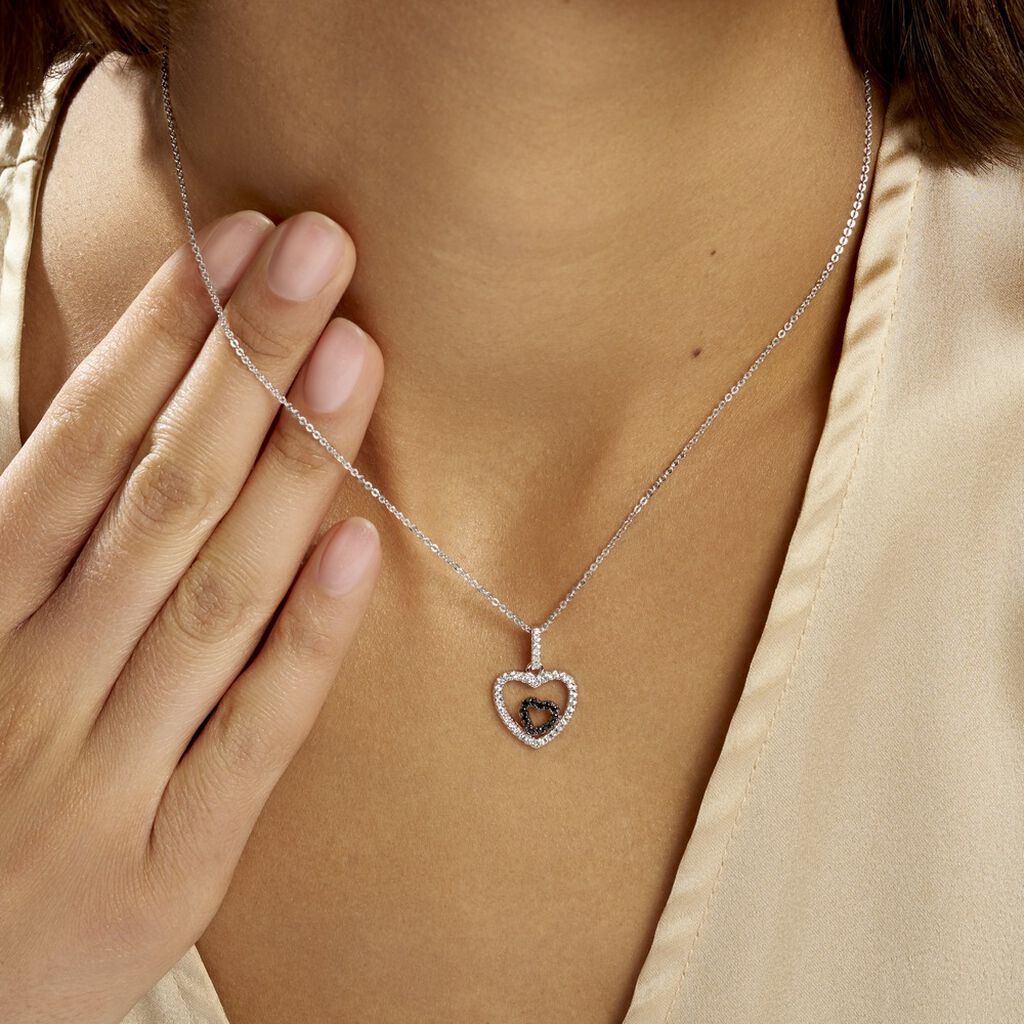 Collier Yelin Argent Blanc Oxyde De Zirconium