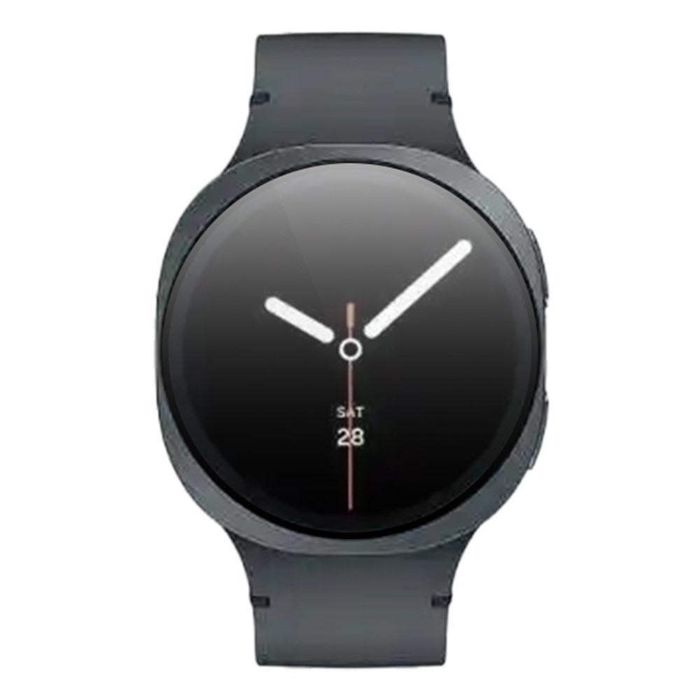 Samsung Galaxy Watch 8 (44mm) Vollbild Display Schutzfolie mit Rahmen - Schwarz