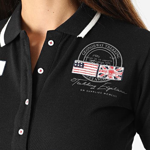 Polo A Manches Courtes Femme Karma Noir