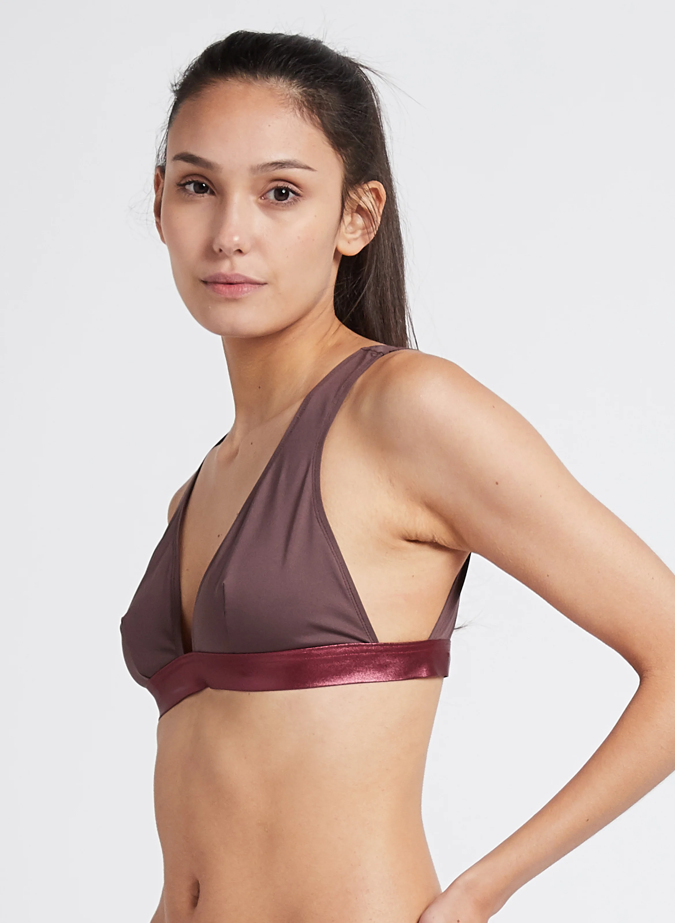 JOSEPHINE - Brassière triangle| Marron