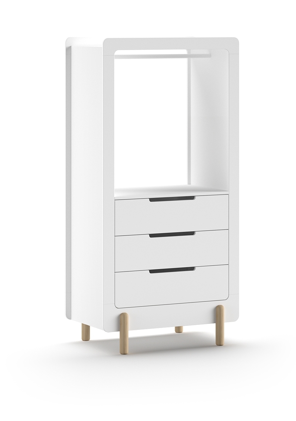 Regalschrank SMILE - weiß - 88 cm