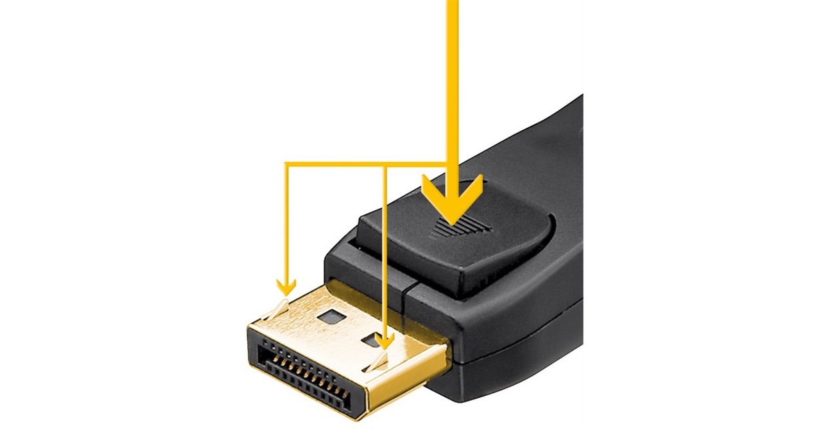goobayDisplayPort 1.4 Connector kabel  (Zwart, 2 meter)