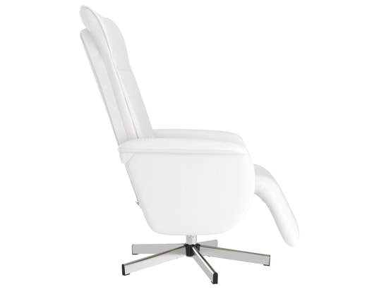 VIDAXL - Fauteuil Relaxation Fauteuil inclinable de massage repose-pieds blanc similicuir