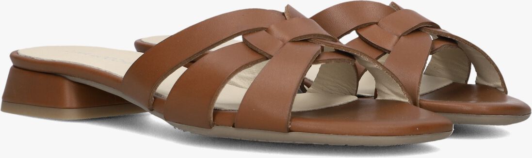 bruine lina locchi slippers led knoop slipper