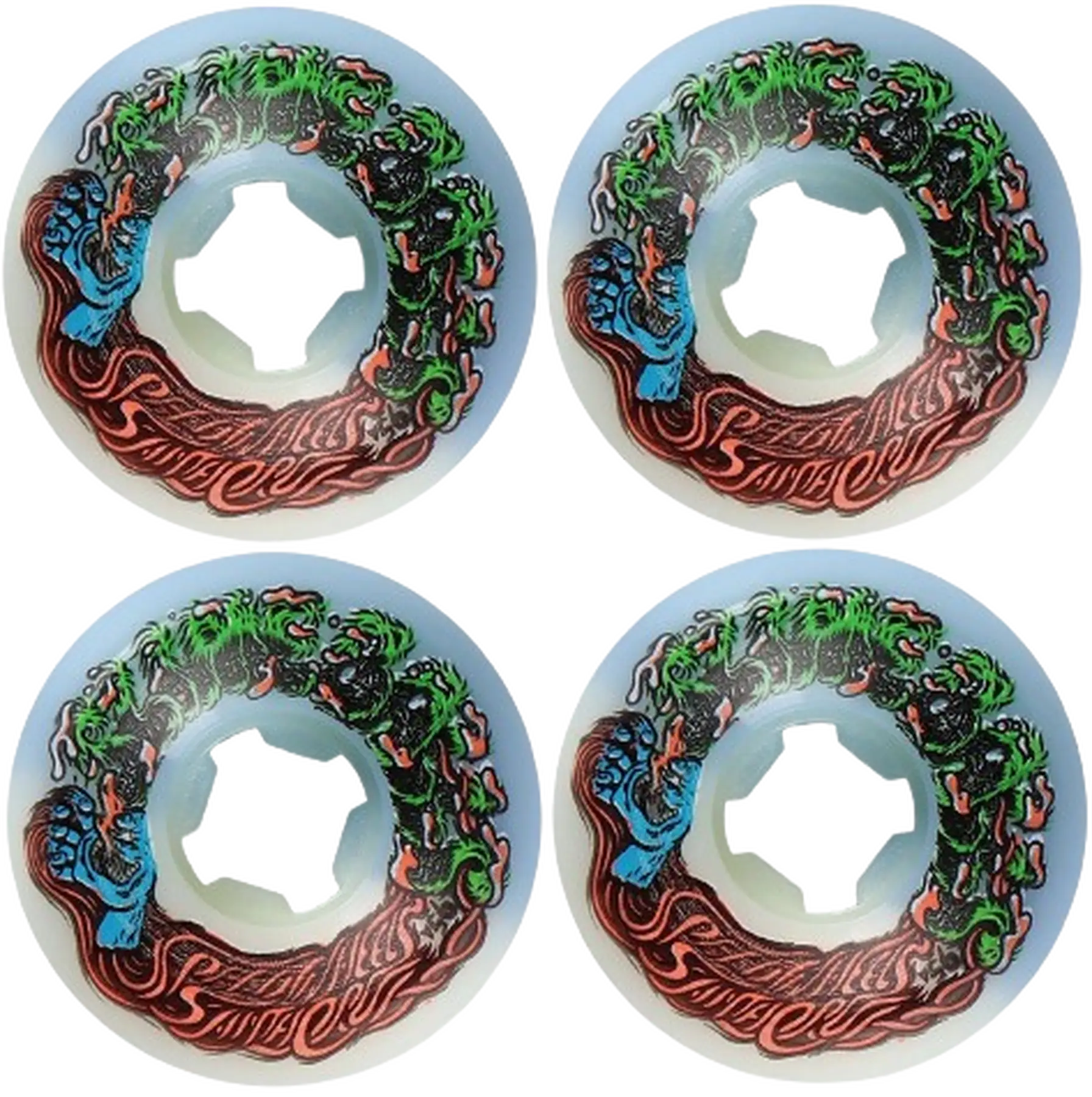 Slime Balls Hairballs 50-50 95A Skateboard Hjul 4-Pak - Skateboards
