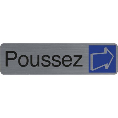 Plaque de signalisation 'Poussez'