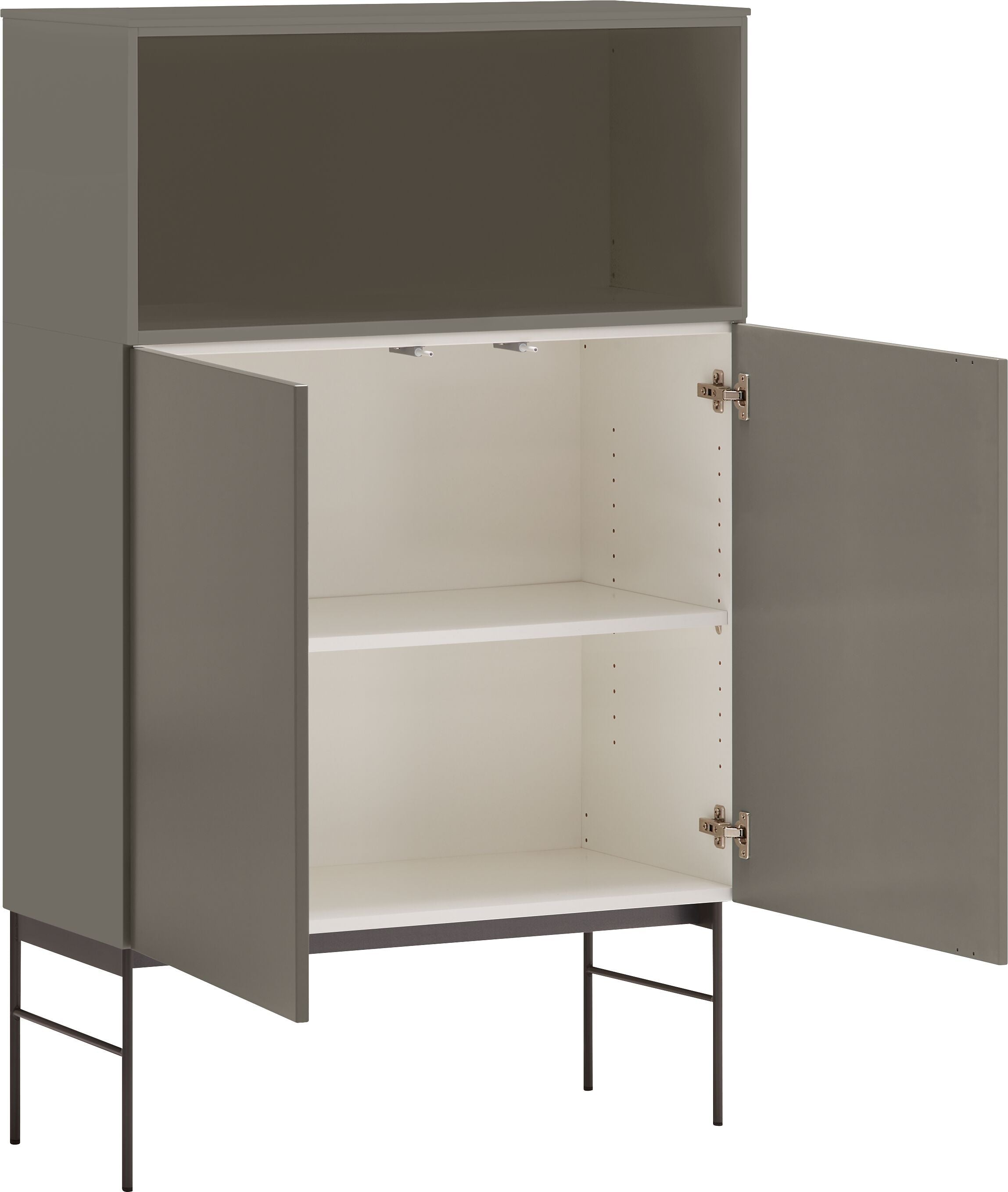 Highboard - Quarzgrau / B: 84.0 cm x T: 40.0 cm x H: 145.2 cm