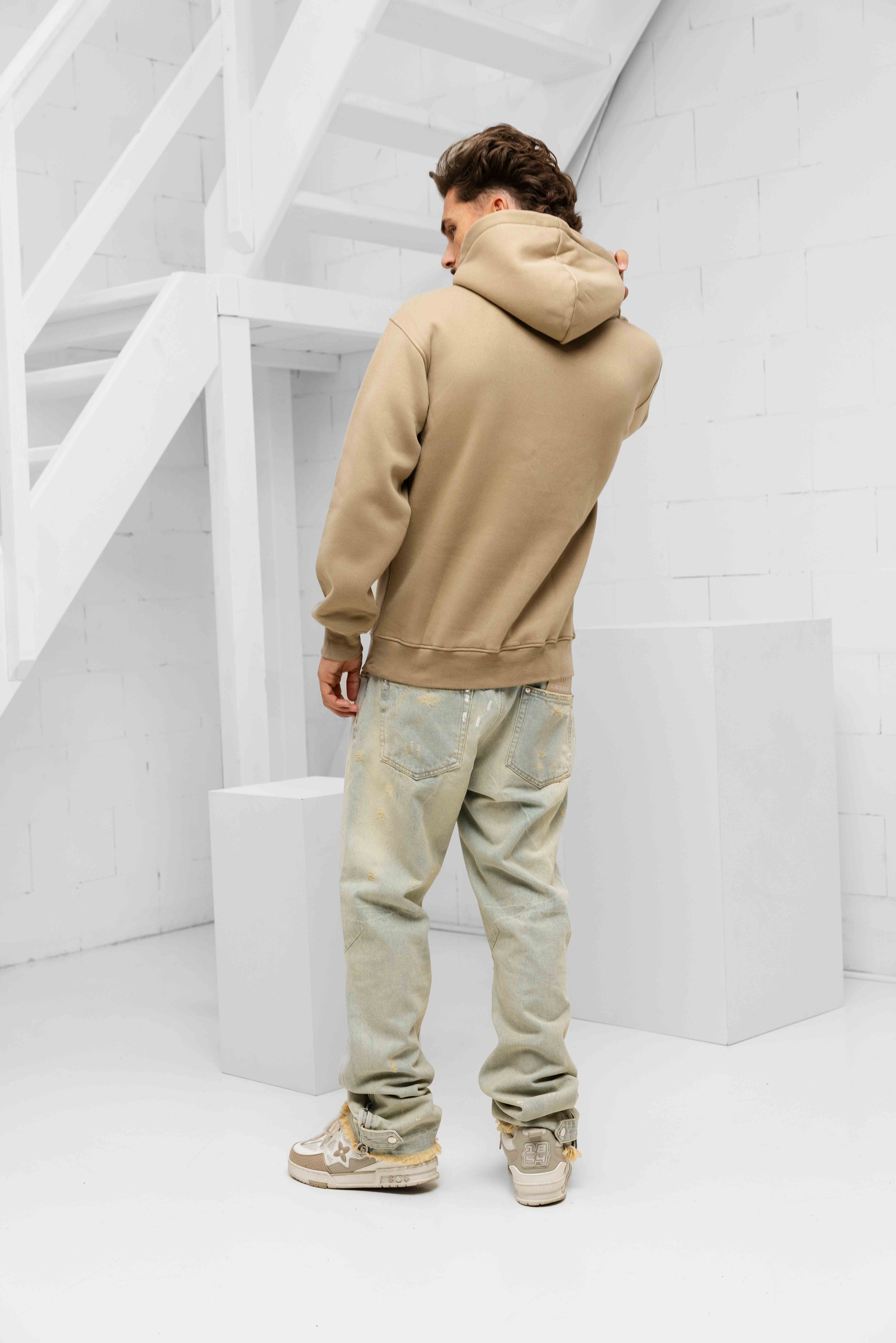24 Uomo Basic Hoodie Heren Groen