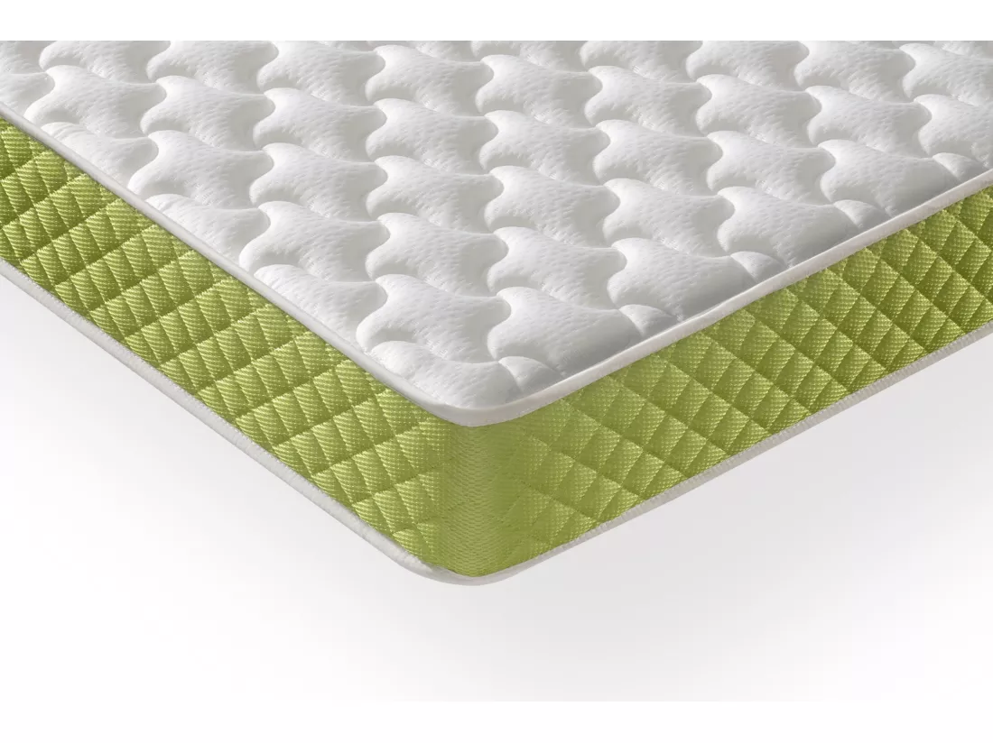 Matelas Mousse 140x190 Evergreen - Ferme - Réversible - Côté Été/hiver - H15 Cm