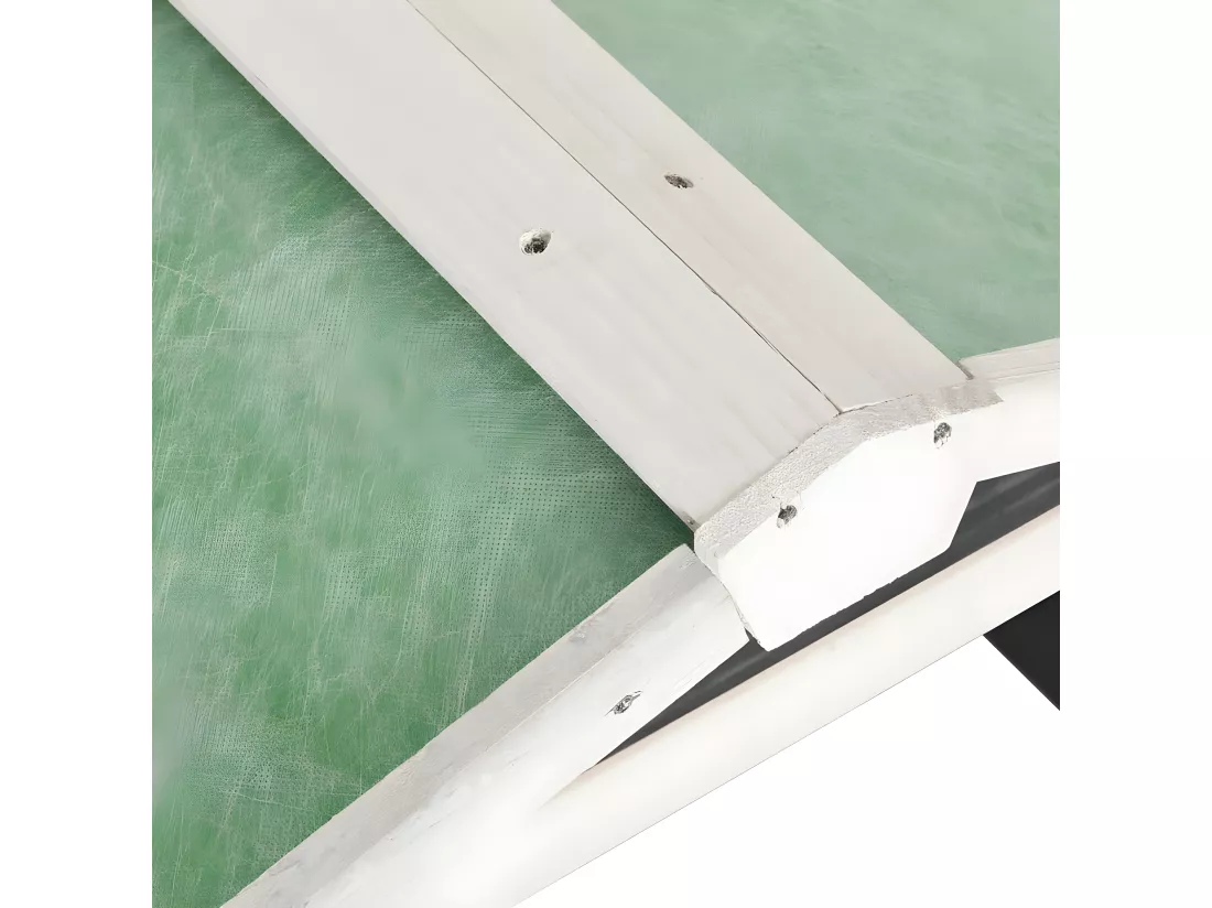 Prolenta Premium - Garage de tondeuse à gazon 72x87x50 cm Gris et blanc Sapin