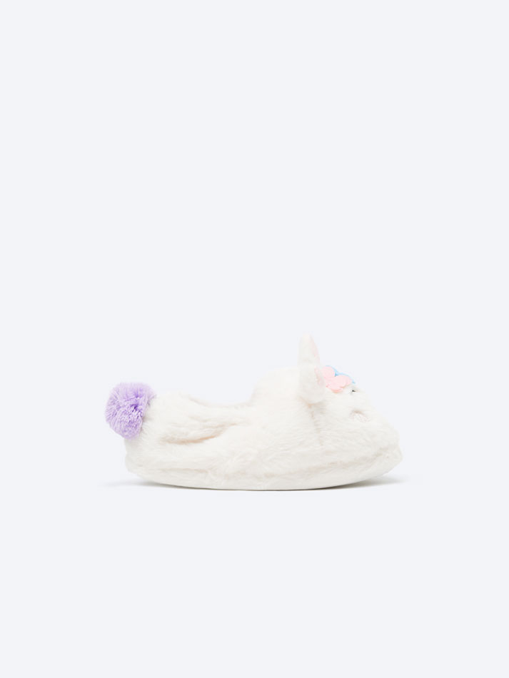 Pantufa de casa em formato de ovelha - Branca