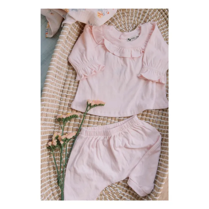 Risu Risu Ensemble Corolle Coton Bio | Rose pâle
