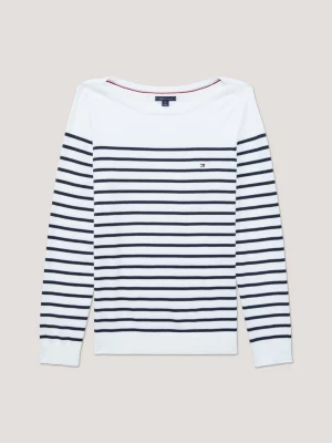 Suéter Adaptive Heritage Stripe com Decote Canoa