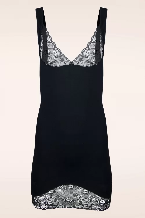 MAGIC Bodyfashion Comfort kanten jurk in zwart