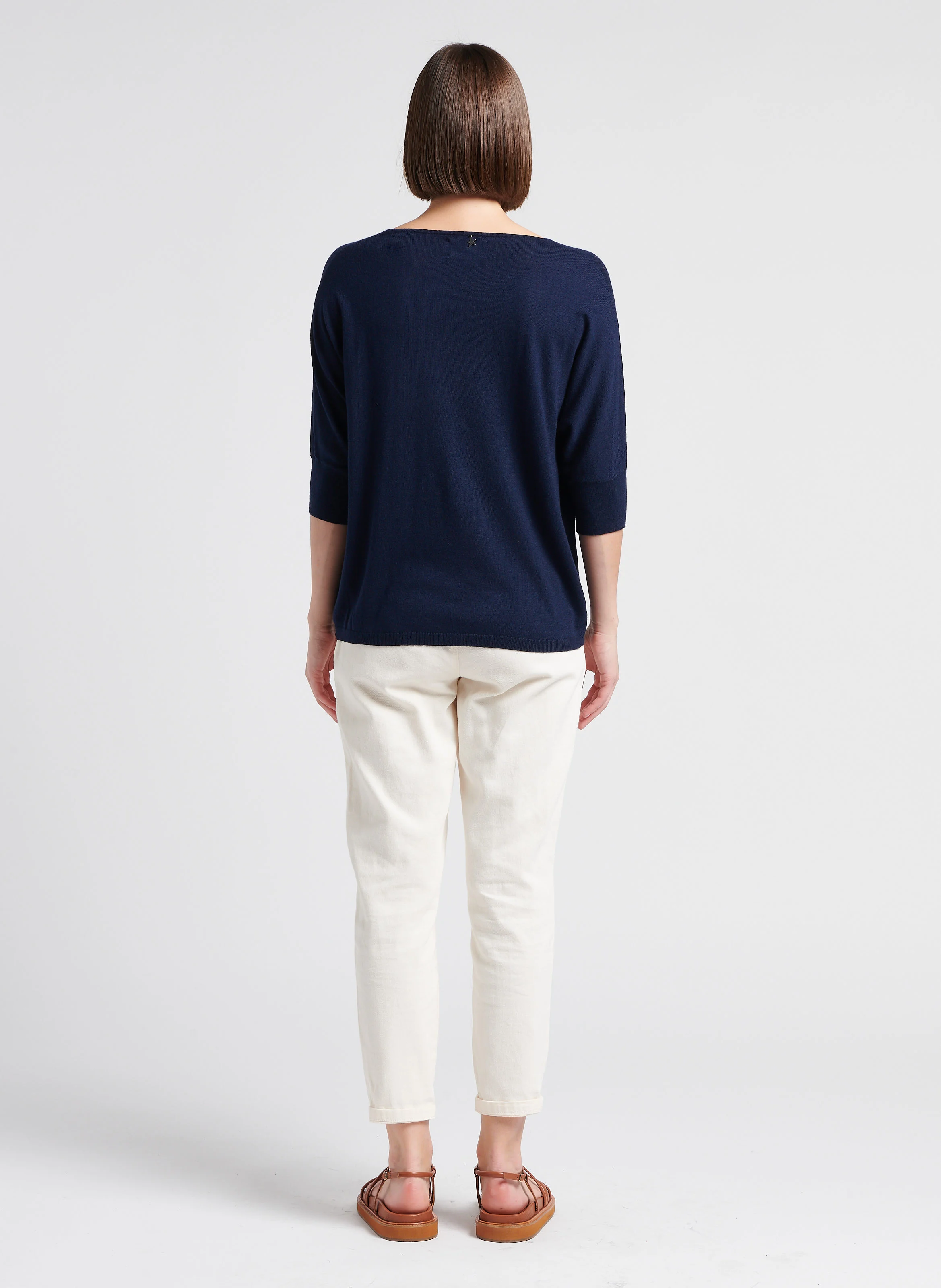SABIL - Pantalon chino 7/8ème en coton| Beige