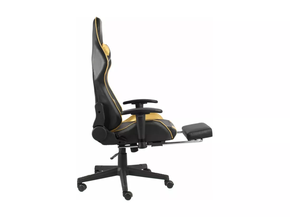 Chaise de jeu pivotante avec repose-pied Doré PVC