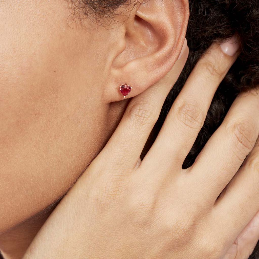 Boucles D'oreilles Kelvyn Argent Rose Oxyde