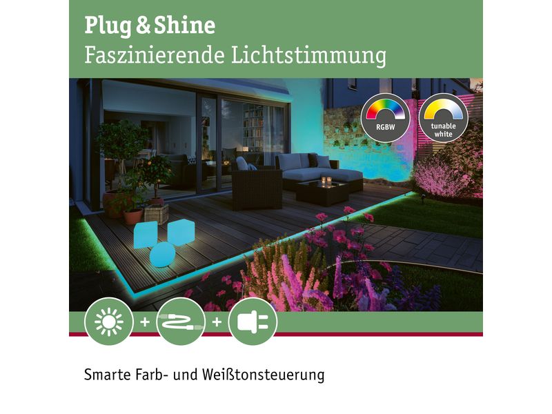 Paulmann LED-Stripe Smart Home Plug & Shine Smooth, RGB, 10 Outdoor Stripe
