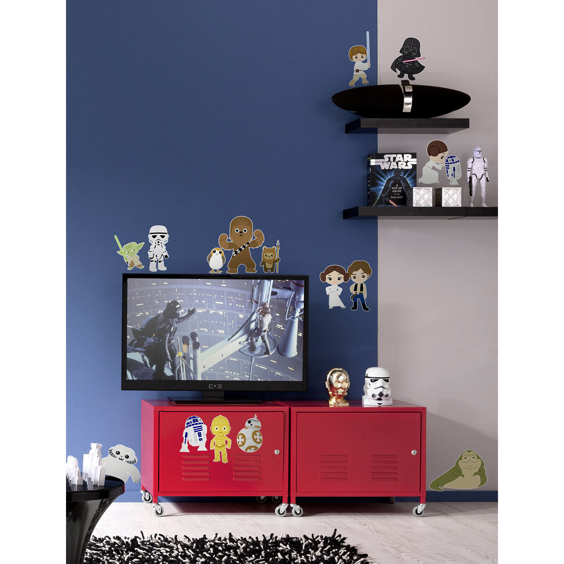 Wandtattoo STAR WARS LITTLE HEROES - bunt - 50x70 cm