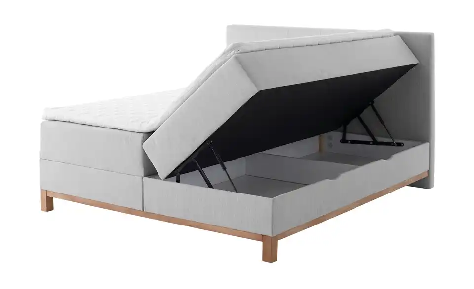 Boxspringbett Catania Hellgrau 180 cm