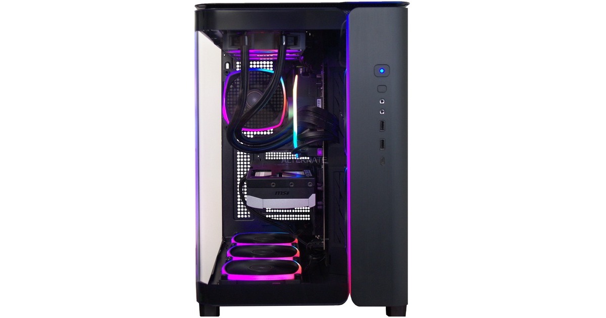 ALTERNATEThunderstorm Pro Core Ultra 7 – RTX 5080 gaming pc  (Zwart | Core Ultra 7 265KF | RTX 5080 | 32 GB | 2 TB SSD)