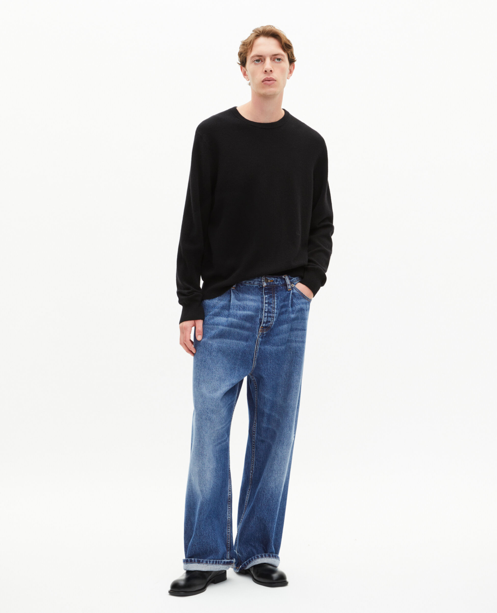 Jean large bleu foncé