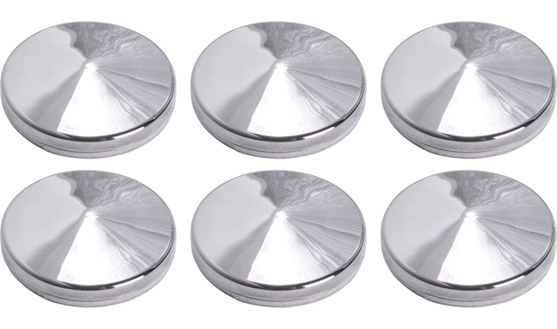 Chrome pynteknapper med tape 6 x 23 mm