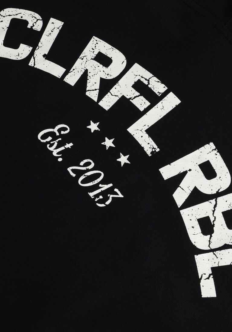COLOURFUL REBEL zwarte colourful rebel sweater cr est. 2013 back print hoodie