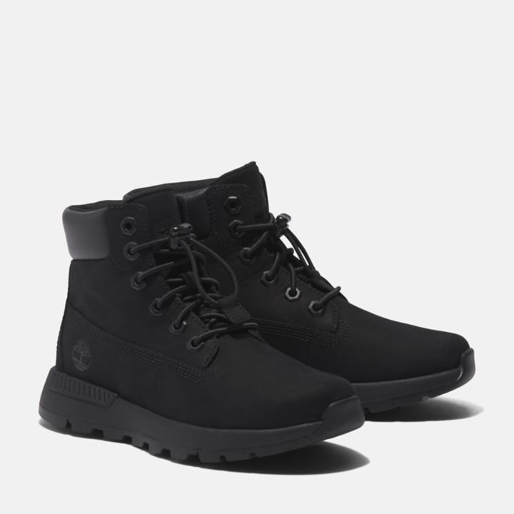 Bota Killington Trekker de 6 polegadas para jovens na cor preta.