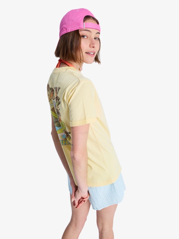 Oceanregular Poster T-Shirt à manches courtes Jaune Femme