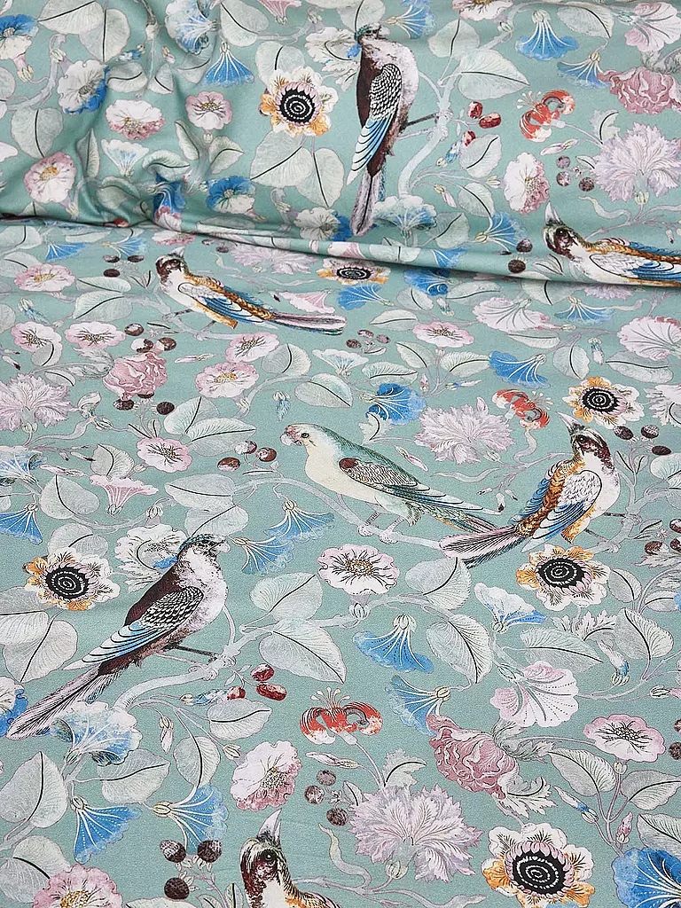 ESSENZA Satin-Bettwäsche ALESTE 70x90cm/140x200cm Surf Green  hellgrün