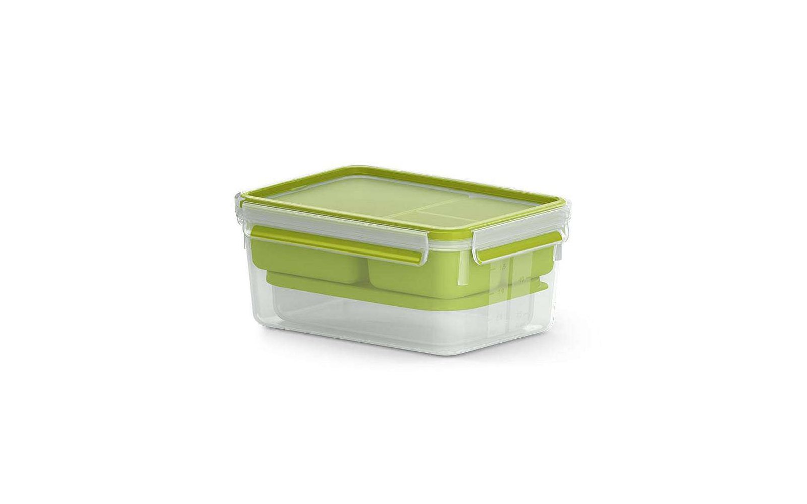 Emsa Lunchbox XL mit Einsätzen 2,3 Liter grün/transparent